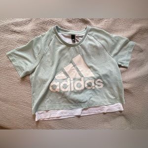 Mesh adidas aqua crop top